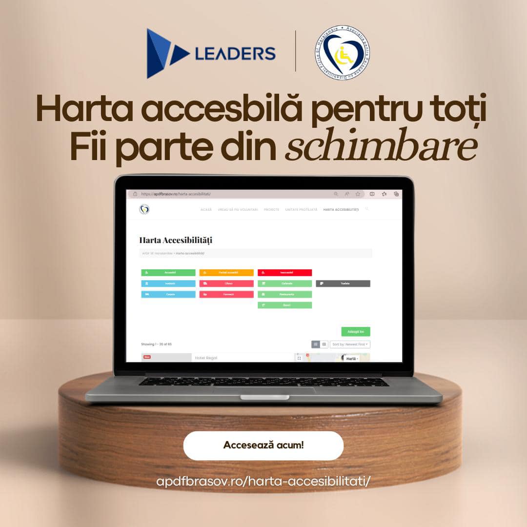 Hartă de accesibilitate pentru persoanele cu dizabilităţi, lansată la Braşov