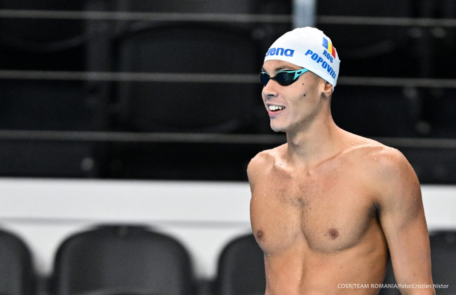 David Popovici, în semifinale la 200 m liber la JO