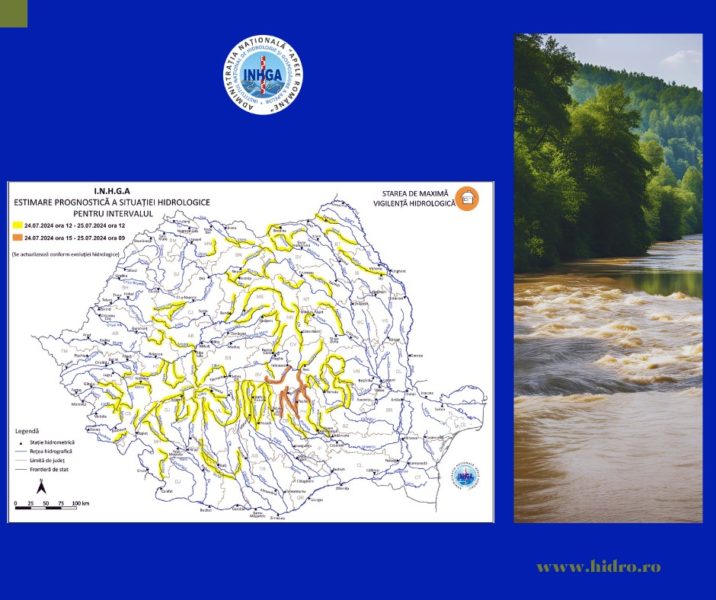 Cod portocaliu de inundaţii pe anumite sectoare de râuri din judeţele Braşov, Covasna, Dâmboviţa şi Prahova Cod portocaliu de inundaţii pe anumite sectoare de râuri din judeţele Braşov, Covasna, Dâmboviţa şi Prahova