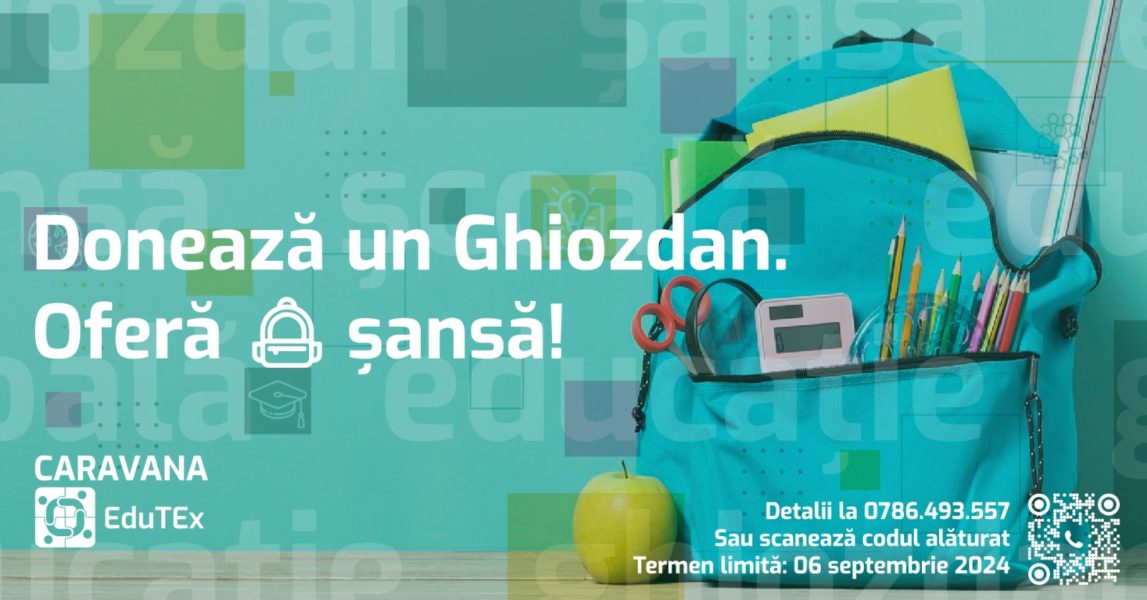 Mureșenii, invitați să doneze un ghiozdan pentru copiii nevoiași
