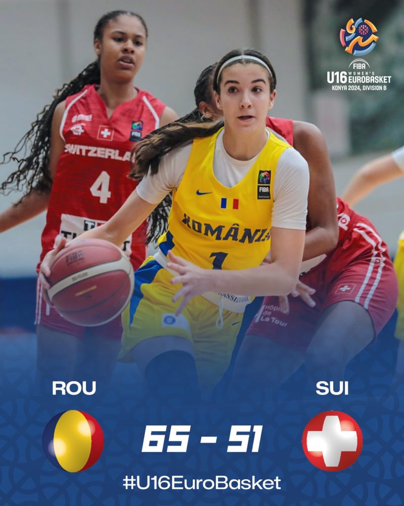 Performanță europeană pentru baschetbalistele tricolore U16