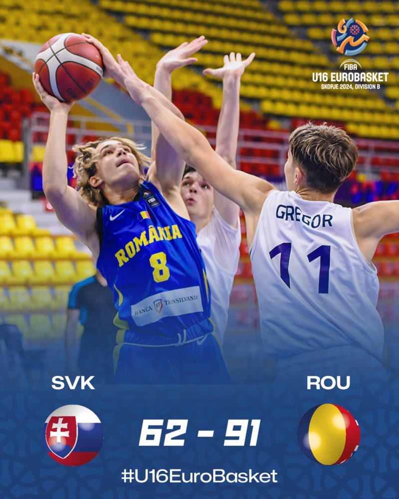Baschetbaliștii tricolori U16 întâlnesc Suedia