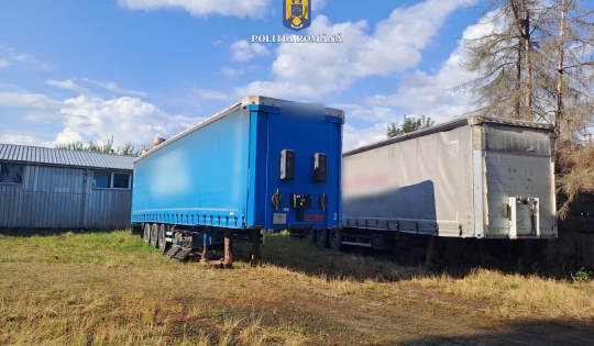 Aproape 100 metri cubi de material lemnos şi două semiremorci, confiscate de poliţiştii mureșeni