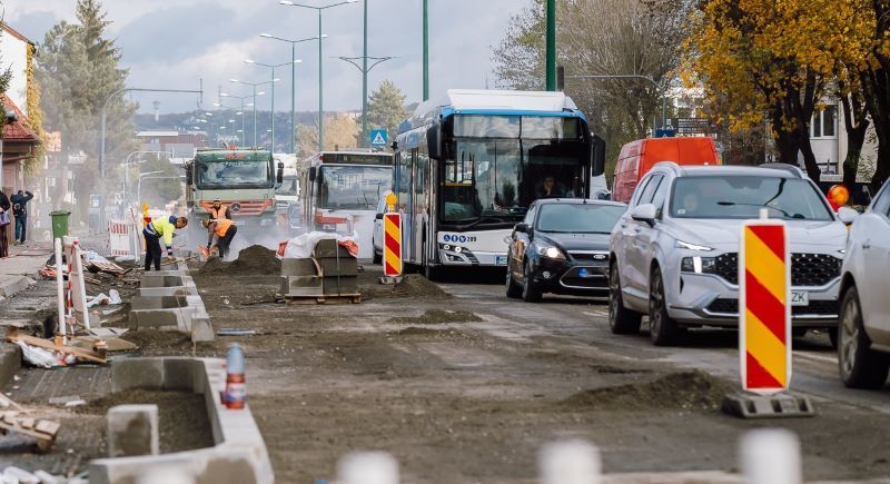 Reabilitarea străzii Gheorghe Doja din Târgu Mureș se va termina în decembrie