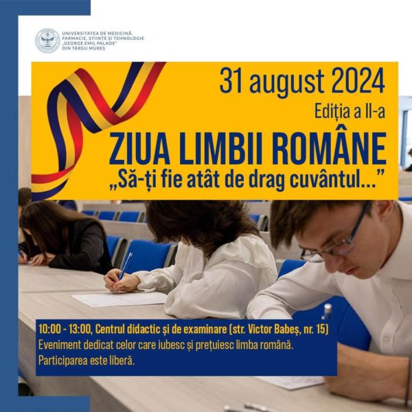 Târgumureșenii, provocați să scrie după dictare, de Ziua Limbii Române