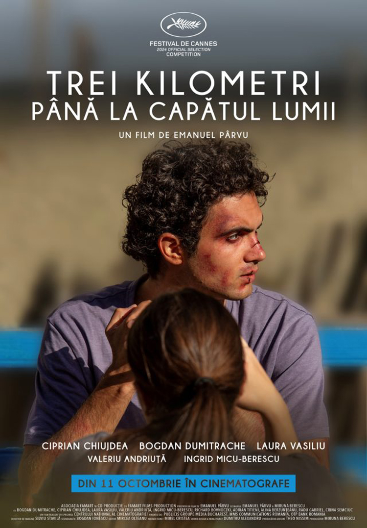 „Trei kilometri până la capătul lumii”, în regia lui Emanuel Pârvu, este propunerea României pentru Premiile Oscar 2025 la categoria ”Cel mai bun lungmetraj internaţional”