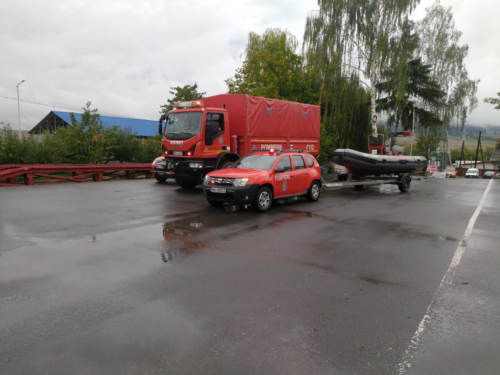 10 pompieri militari harghiteni au fost mobilizați în sprijinul cetățenilor din zonele afectate de inundații