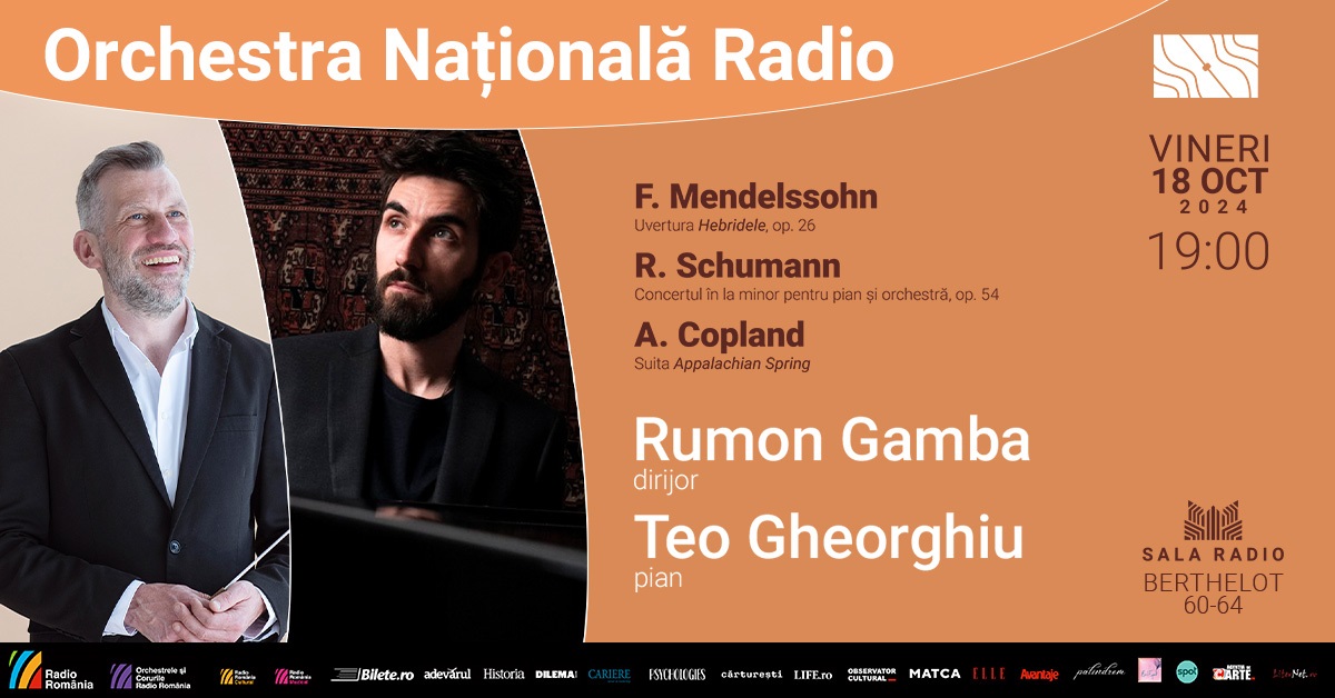 Doi invitați speciali la Sala Radio: dirijorul britanic Rumon Gamba și pianistul Teo Gheorghiu Doi invitați speciali la Sala Radio: dirijorul britanic Rumon Gamba și pianistul Teo Gheorghiu