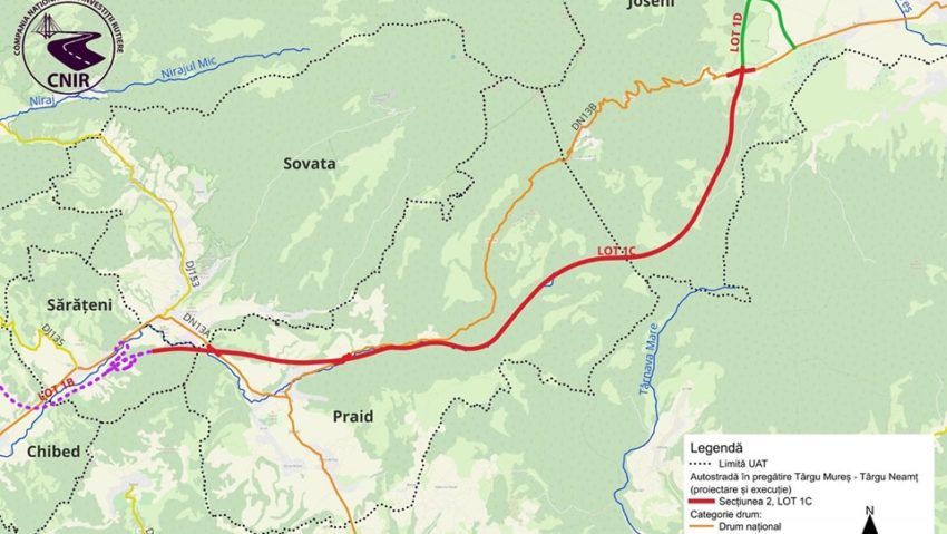 Supervizarea lucrărilor pe lotul 1 C Sărăţeni-Joseni al Autostrăzii Unirii, lansată în licitaţie Supervizarea lucrărilor pe lotul 1 C Sărăţeni-Joseni al Autostrăzii Unirii, lansată în licitaţie