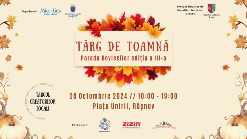Braşov: Parada Dovlecilor şi Târgul de Toamnă – sâmbătă, la Râşnov Braşov: Parada Dovlecilor şi Târgul de Toamnă – sâmbătă, la Râşnov