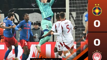 „Scor alb” între FCSB și Olympiacos Pireu