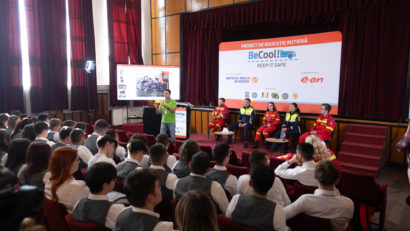 Partea șocantă a accidentului rutier, prezentată elevilor de la Colegiul Papiu din Tg. Mureș