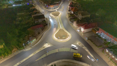 Noua intersecție de la Bălăușeri a fost finalizată