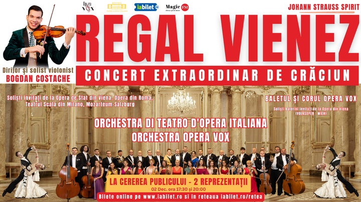 Regal vienez, luni, la Palatul Culturii din Tg.Mureș Regal vienez, luni, la Palatul Culturii din Tg.Mureș