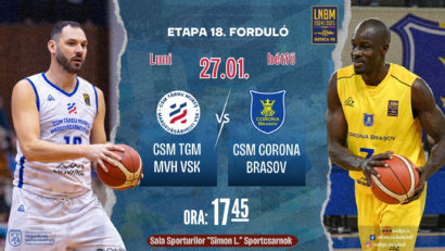 Baschetbaliștii mureșeni întâlnesc Corona Brașov