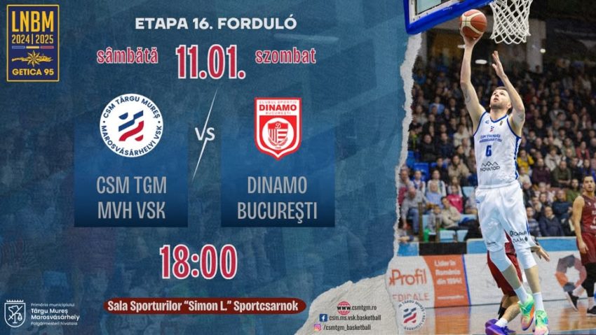Baschetbaliștii mureșeni întâlnesc Dinamo Baschetbaliștii mureșeni întâlnesc Dinamo