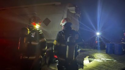 Accident între un tir și o cisternă cu motorină, în Sighișoara
