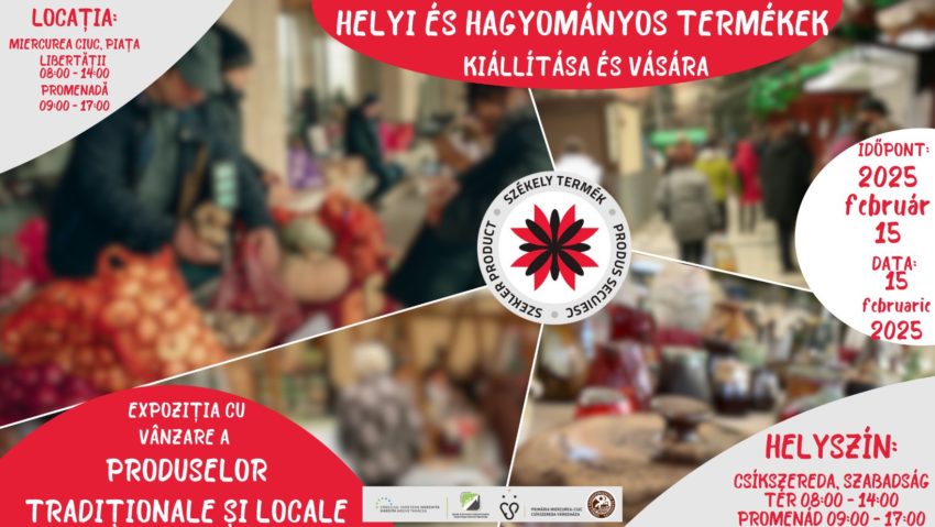Miercurea Ciuc găzduiește sâmbătă ,,Târgul produselor tradiționale și locale’ Miercurea Ciuc găzduiește sâmbătă ,,Târgul produselor tradiționale și locale’