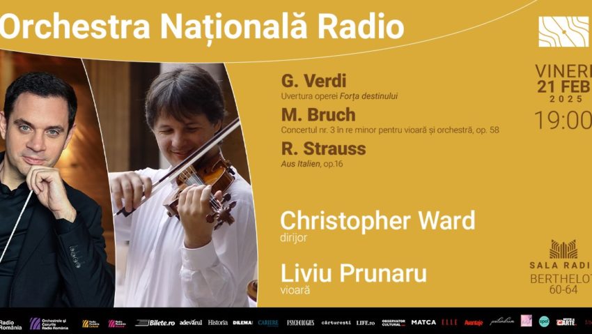Dirijorul Christopher Ward și violonistul Liviu Prunaru, la Sala Radio Dirijorul Christopher Ward și violonistul Liviu Prunaru, la Sala Radio