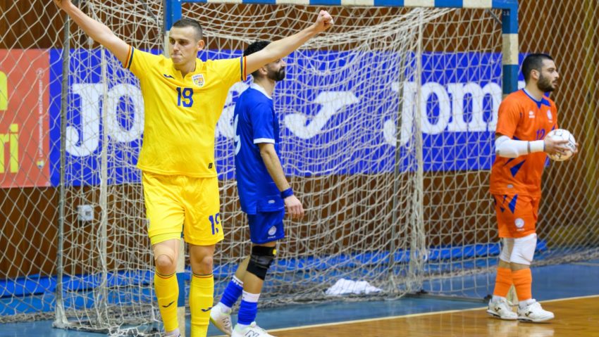 România, victorie cu emoții în fața Ciprului la futsal