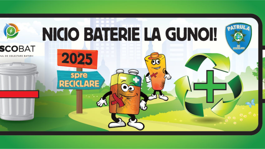 Concurs național de educație de mediu „Nicio baterie la gunoi!”