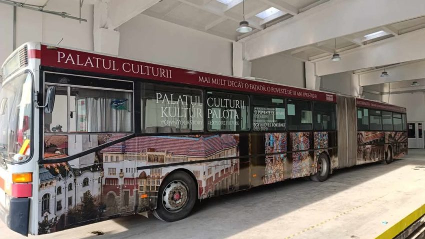 Palatul Culturii din Târgu Mureș, promovat prin intermediul autobuzelor din oraș