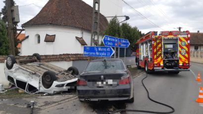 Accident rutier în localitatea mureșeană Sărățeni