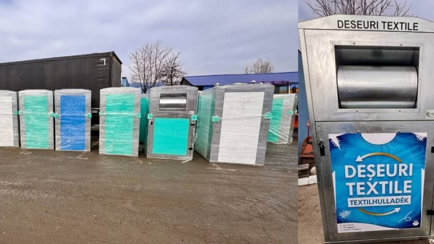 Covasna: Operatorul regional de salubritate a instalat primele containere pentru colectarea deşeurilor textile
