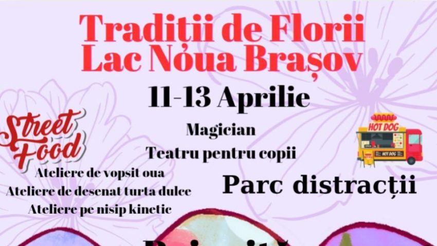 Târgul Tradiţii de Florii se desfășoară, la acest sfârșit de săptămână, în zona lacului Noua din Brașov