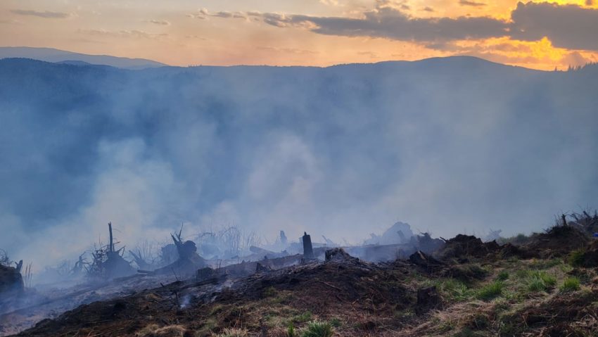 Pompierii din Bălan continuă eforturile pentru stingerea incendiului de vegetație uscată, izbucnit ieri. Pompierii din Bălan continuă eforturile pentru stingerea incendiului de vegetație uscată, izbucnit ieri.