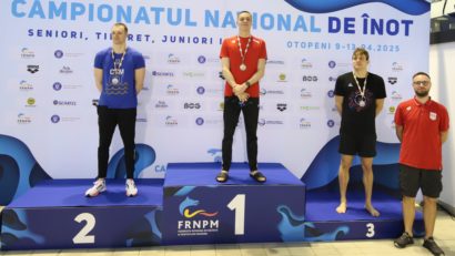 Mureșeanul Daniel Nicușan, pe podium alături de David Popovici