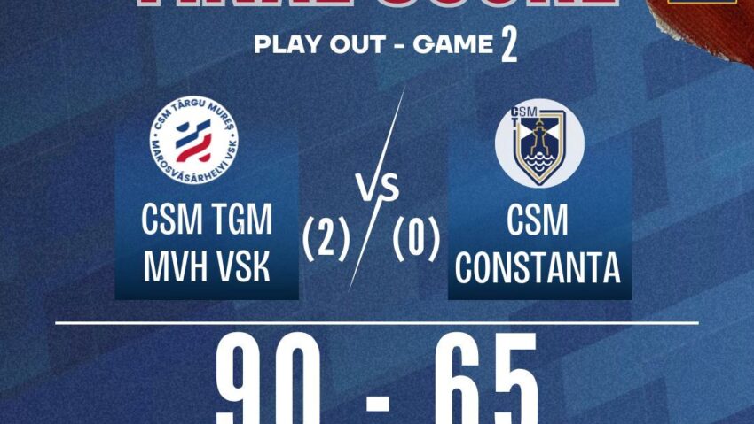 Baschetbaliștii mureșeni conduc Constanța cu 2-0