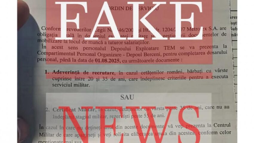 Ministerul Apărării atrage atenţia asupra unei noi dezinformări, care circulă pe platforma TikTok Ministerul Apărării atrage atenţia asupra unei noi dezinformări, care circulă pe platforma TikTok