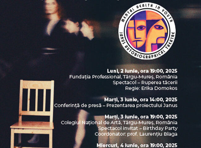 Teatru autobiografic în Festivalul „Janus” la Universitatea de Arte Târgu-Mureș