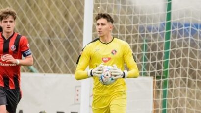 Harghiteanul Simon Máté, unul dintre portarii României la EURO U19