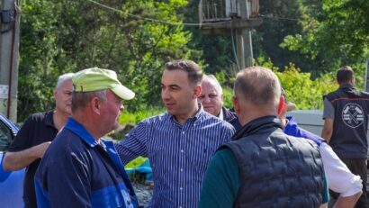 La Mina Praid a avut loc astăzi o şedinţă operativă condusă de Mircea Fechet, ministrul mediului, şi Bogdan Ivan, ministrul economiei