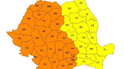 Noi Coduri galbene şi portocalii de caniculă în aproape jumătate din ţară, sâmbătă şi duminică
