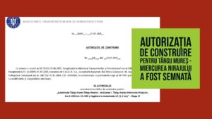 A fost semnată autorizaţia de construire pentru tronsonul A8, cuprins între Târgu Mureş şi Miercurea Nirajului
