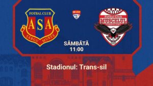 ASA Tg.Mureș vrea să rămână lider în Liga a II-a de fotbal