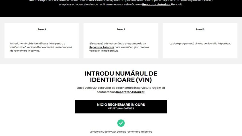 RAR a lansat o nouă secţiune dedicată campaniilor de rechemare