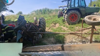Mureș: Tractor răsturnat peste o femeie