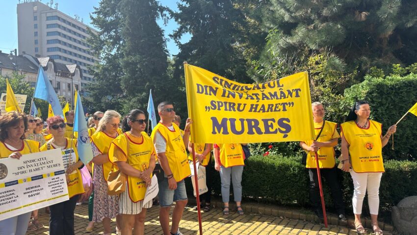 Pentru prima dată după mulți ani, toate sindicatele mureșene s-au unit pentru un protest în stradă