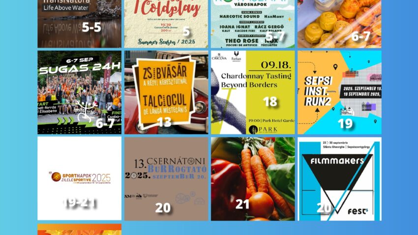 Covasna: Eva FilmMakers, Festivalul kurtoskalacs şi Zilele Sportive, printre evenimentele lunii septembrie Covasna: Eva FilmMakers, Festivalul kurtoskalacs şi Zilele Sportive, printre evenimentele lunii septembrie