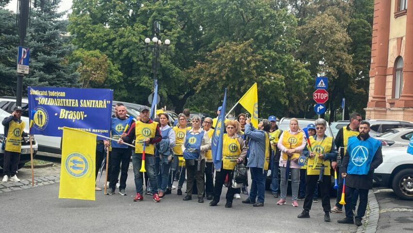 Un nou protest al sindicaliştilor de la Cartel Alfa, la Brașov