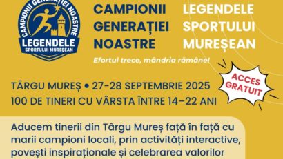 „Campionii Generației Noastre – Legendele Sportului Mureșean” vin sâmbătă la Târgu Mureș