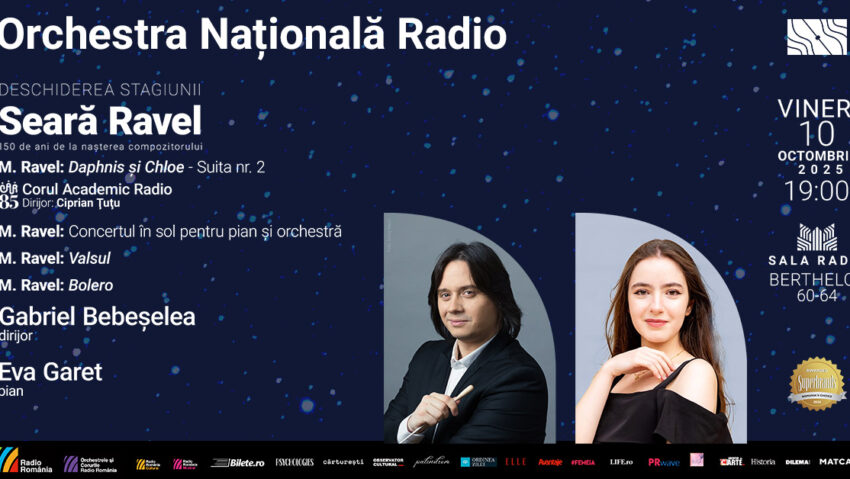 Ravel – 150 de ani de la naștere, deschide stagiunea Orchestrei Naționale Radio Ravel – 150 de ani de la naștere, deschide stagiunea Orchestrei Naționale Radio