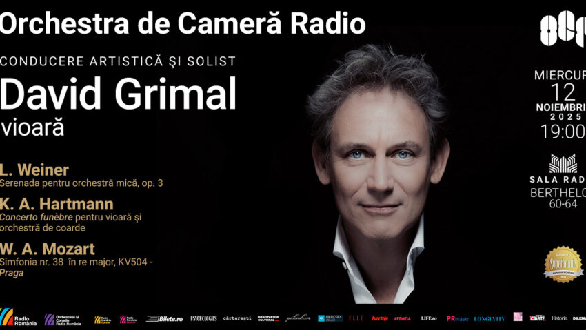 David Grimal prezintă Simfonia nr. 38  – Praga de Mozart, la Sala Radio