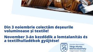 Containere pentru cei care vor să arunce deșeurile voluminoase și textile