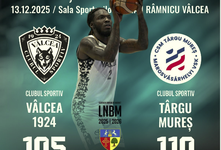 Baschetbaliștii mureșeni, victorioși la Râmnicu Vâlcea