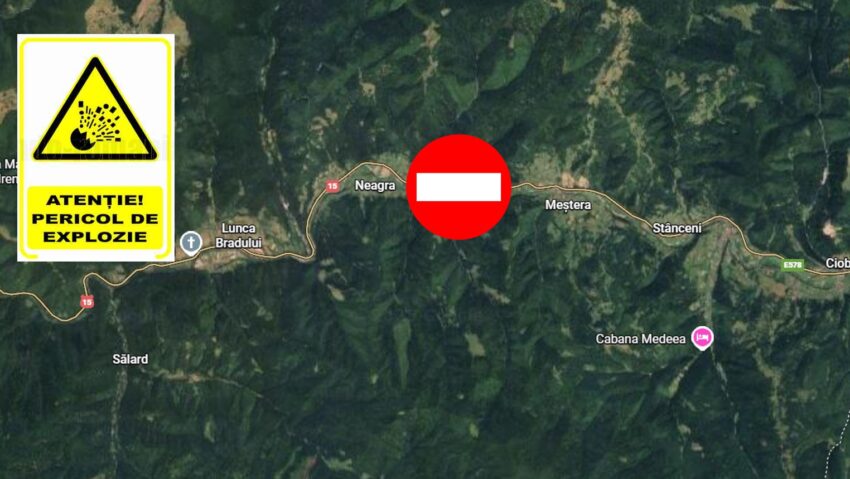 DN 15 va fi închis mâine, în zona Lunca Bradului